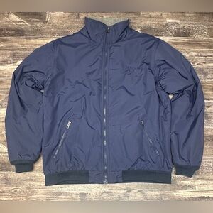 L.L.Bean Jacket - Fleece Lined Jacket Navy Thinsulate Large Tall Outdoor - GUC